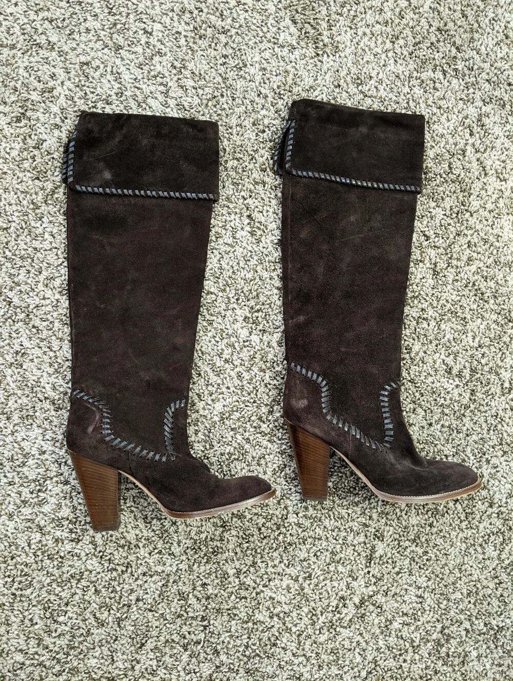 Michael Kors Brown Suede Tall Leather Boots 7